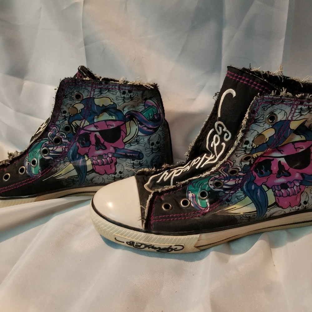 Ed Hardy Pirate Shoes Size 7